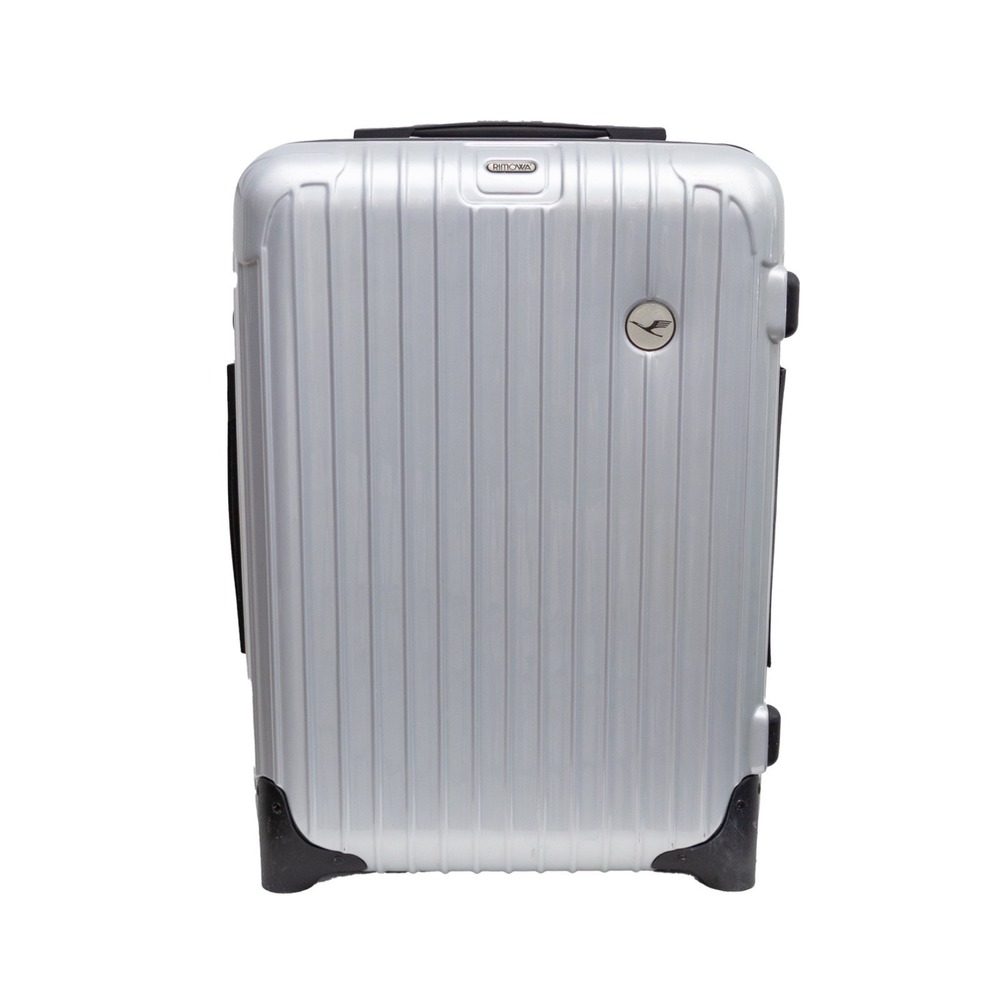Rimowa Lufthansa Cabin Carry On Suitcase Silver Hard Shell 2 Wheel TSA 32 L Rare